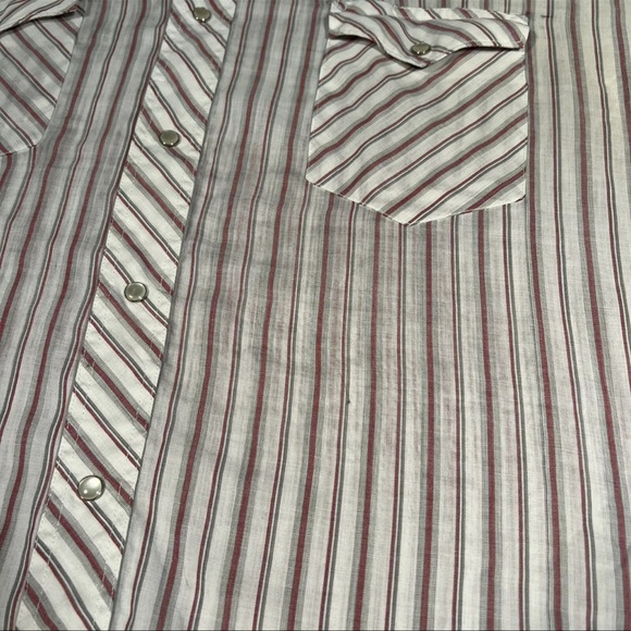 Vintage Wrangler Pearl Snap Button Down Shirt Men’s XXL White Western Shirt - Picture 3 of 8
